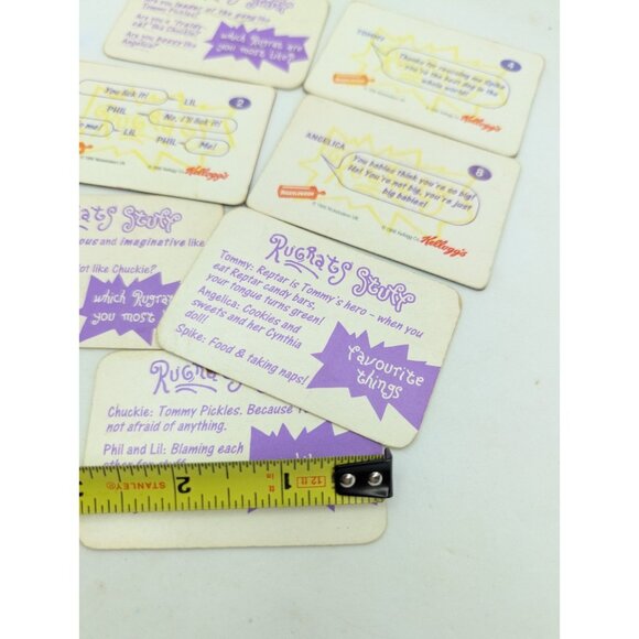 Vtg.90s set 7 Kellogg's Rugrats 3D Lenticular & pictoral Card Nickelodeon retro - Picture 12 of 13
